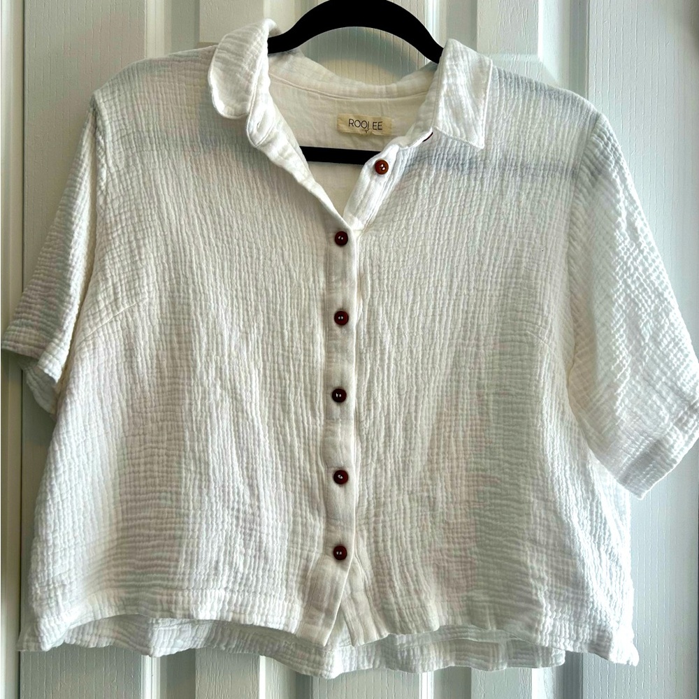 Roolee Cotton Muslin/Gauze Button Down